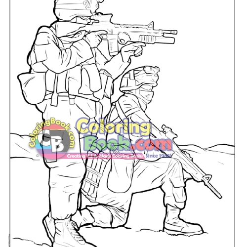 United States Military Imprintable Coloring and Activity Book