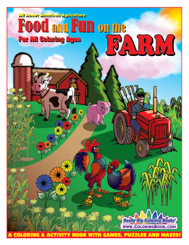 Food and Fun on the Farm Coloring Book
