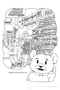 Agriculture in America Coloring Page Grocery Store